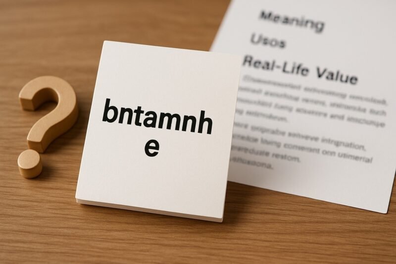 Bntamnh E Explained: Meaning, Uses And Real-Life Value